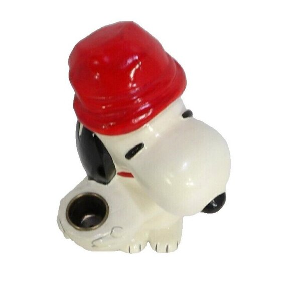 HALLMARK Snoopy vintage lightweight ceramic candle holder approx 8" tall, Japan - Picture 2 of 6